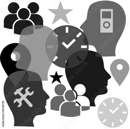  illustration dedicated to the communication and technologies.