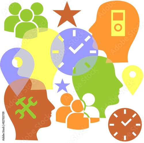  illustration dedicated to the communication and technologies.