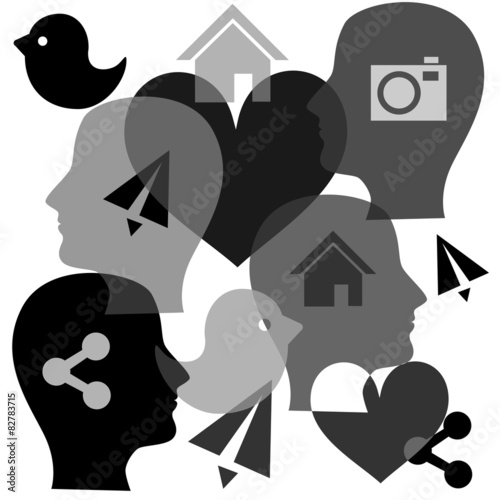 illustration dedicated to the communication and technologies.