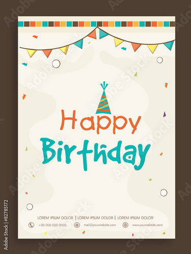Invitation card design for birthday party.