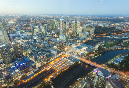 View of modern buildings in Melbourne, Australia © ymgerman