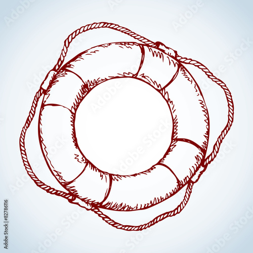 Lifebuoy. Vector drawing