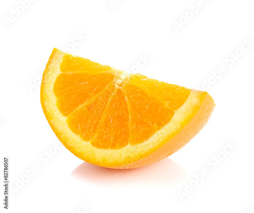 orange slice on white background