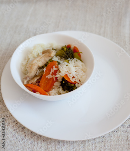 Wallpaper Mural rice with vegetables and chicken Torontodigital.ca