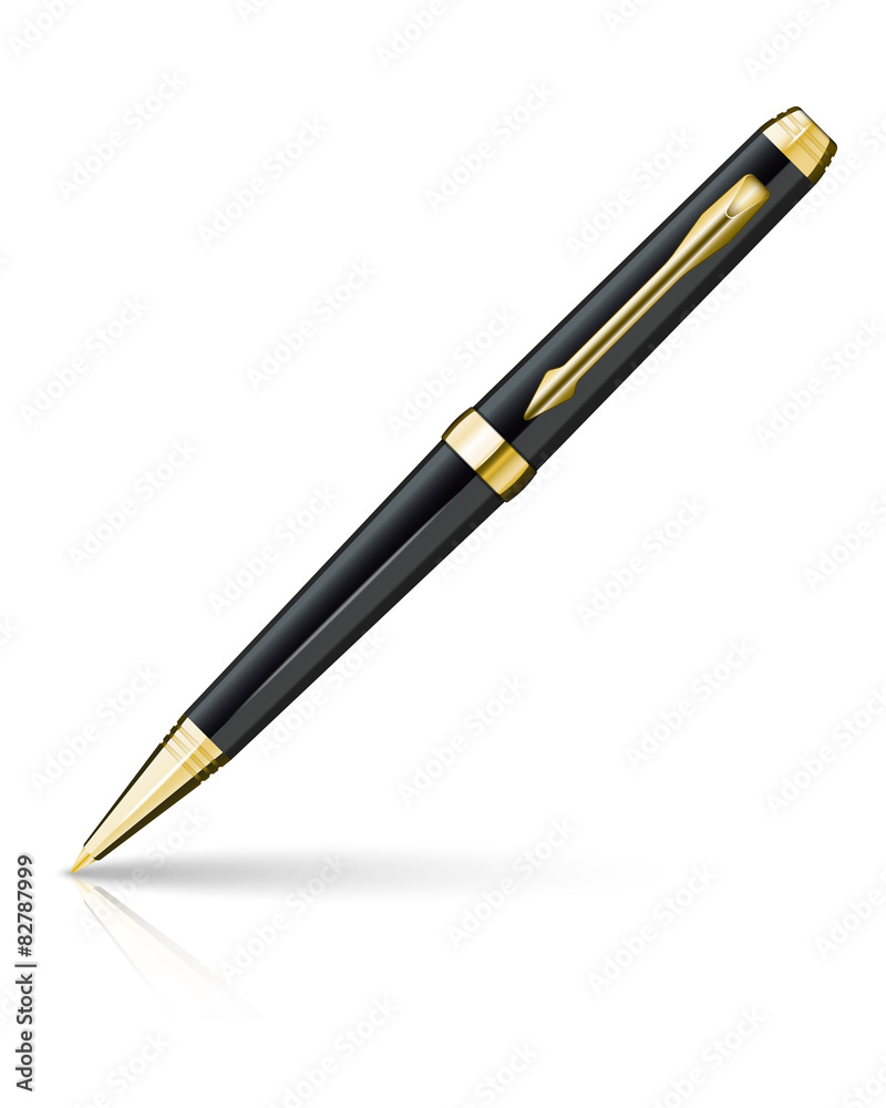 Naklejka premium Realistic vector pen 