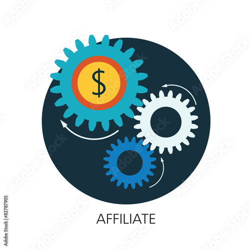 Affiliate flat icon concept