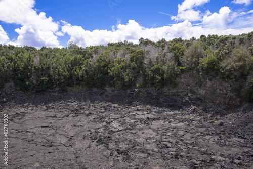 ハワイ島のキラウエア火口