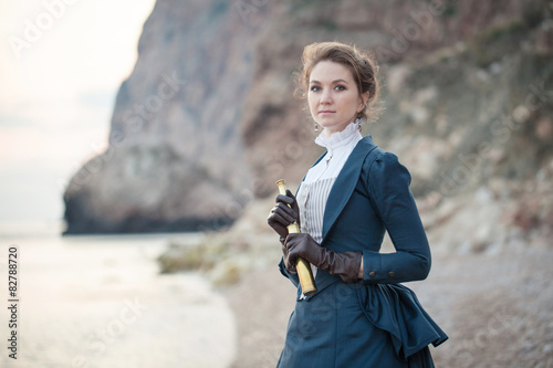 Romantic portrait of young beautiful lady