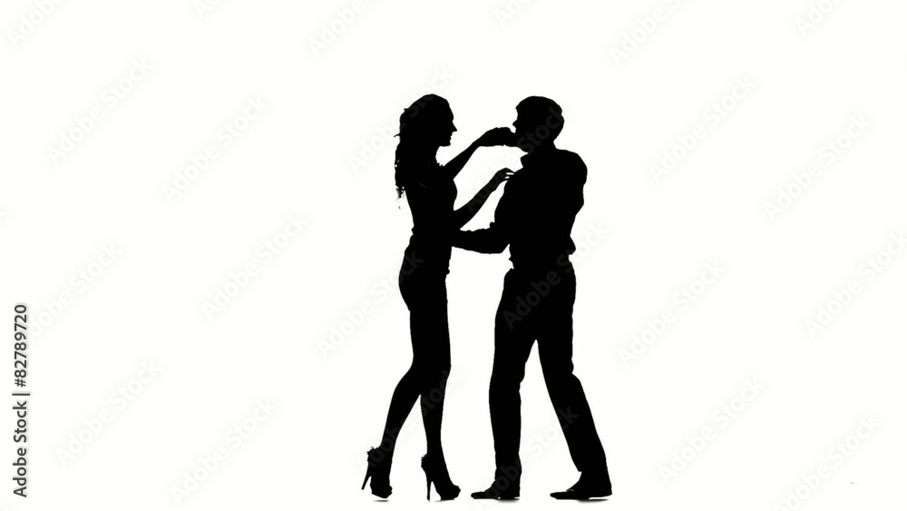 couple lovers man and woman dancing tango in studio couple lovers man and woman dancing tango in studio