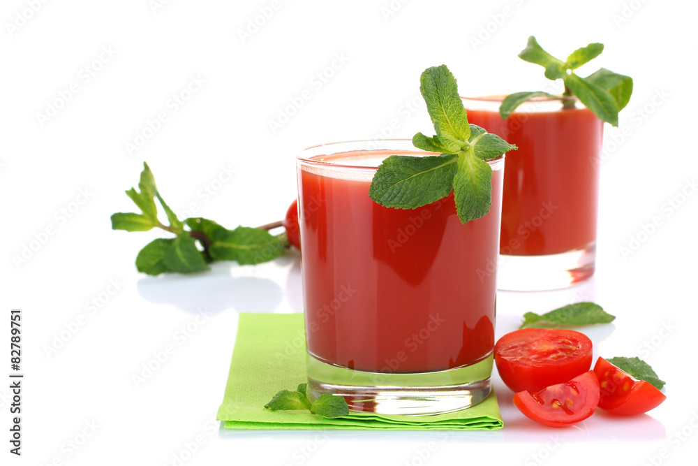 Tomato juice isolated on white background Tomato juice isolated on white background