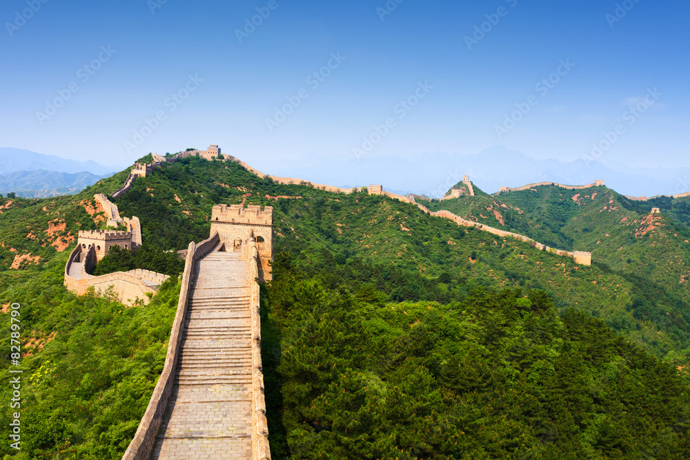 Great wall under sunshine