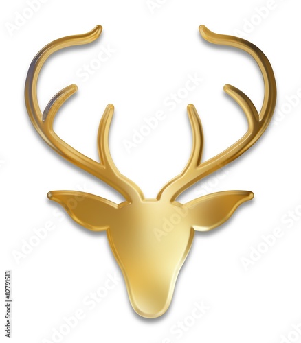 Golden Deer Head