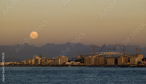 Cape Town's Stadium at sunset