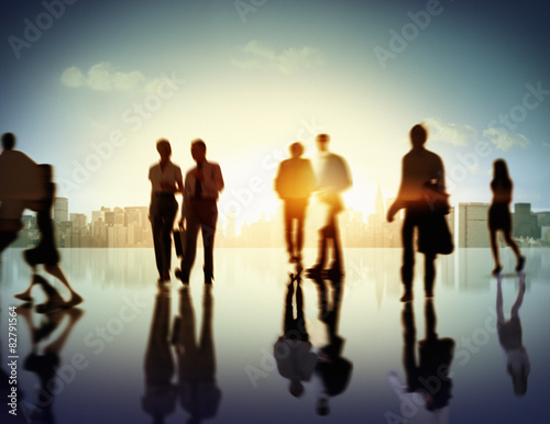 Business People Corporate Handshake Airport Concept