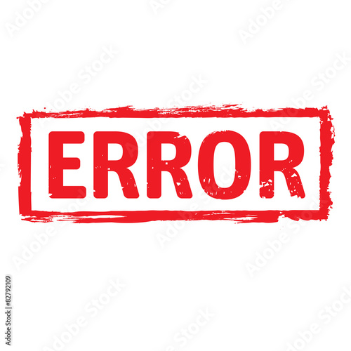 Blue vector grunge stamp ERROR