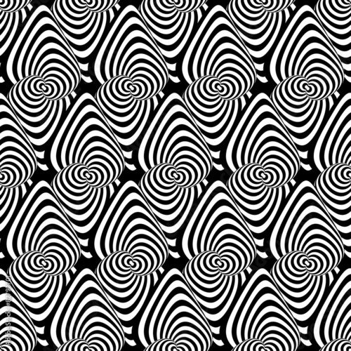 Obraz na płótnie Design seamless monochrome illusion background
