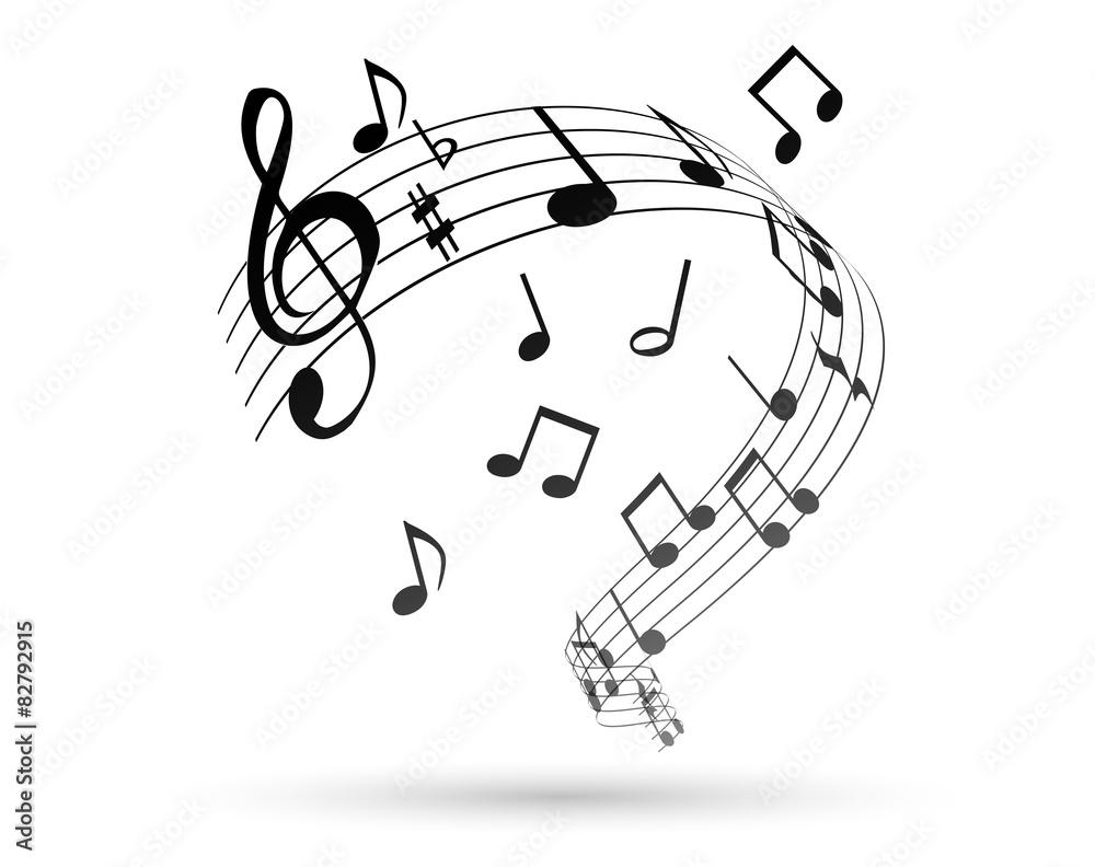 Obraz premium note, note musicali, pentagramma, music