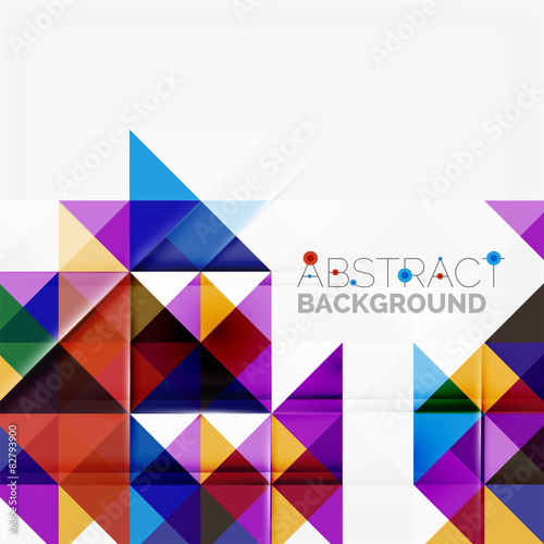 Abstract geometric background. Modern overlapping triangles