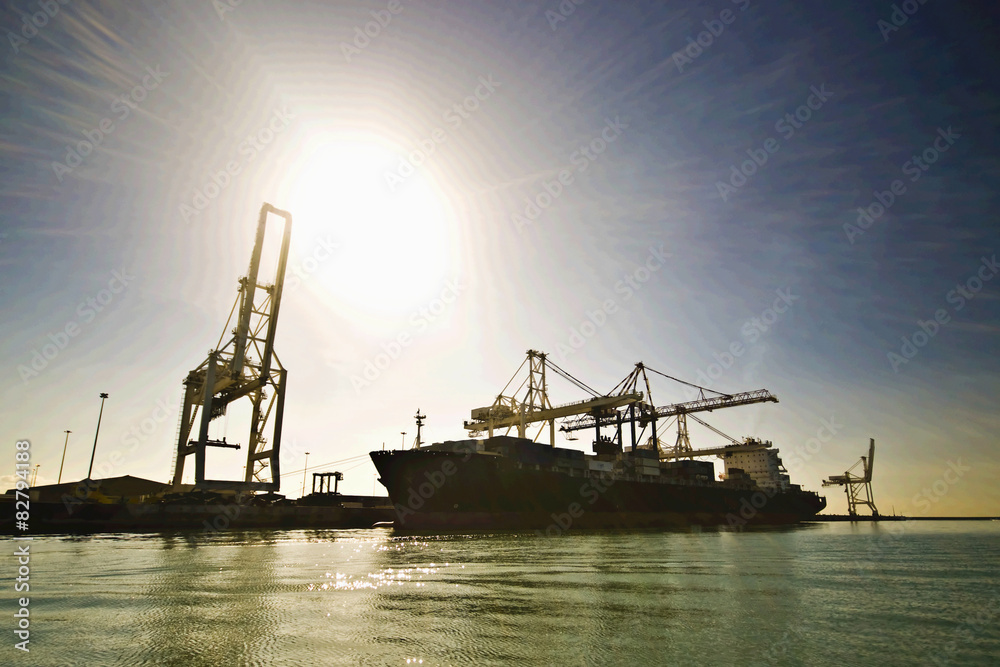 Fototapeta premium container operation in port, Port Elizabeth