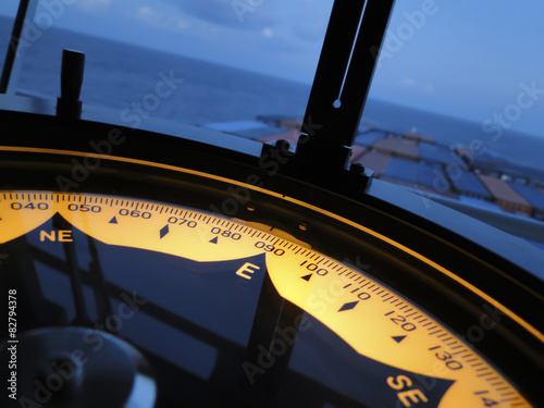 marine gyro compass aboard ship