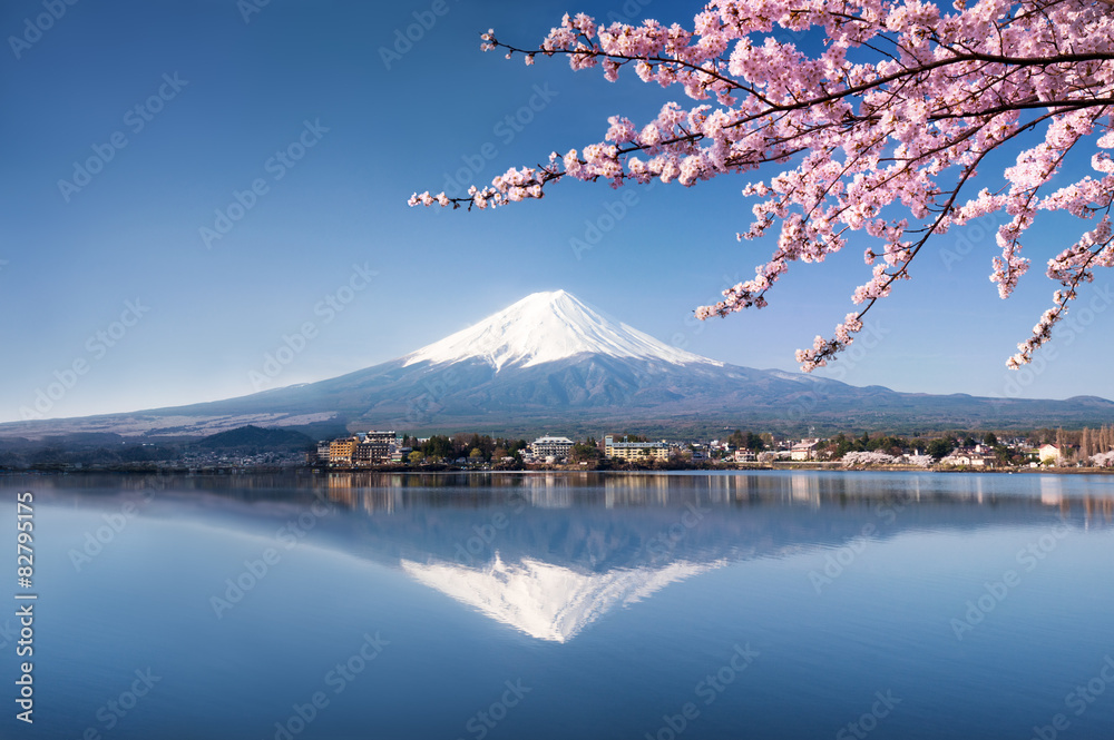 Naklejka premium Berg Fuji w Kawaguchiko Japan