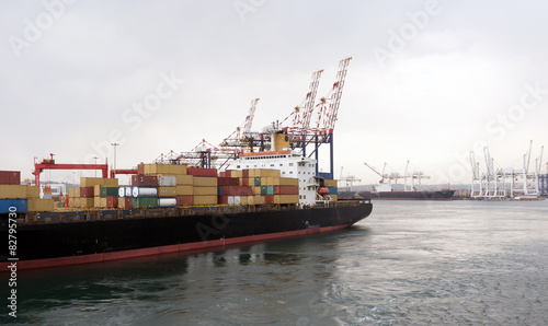 container operation in port, Durban South Africa