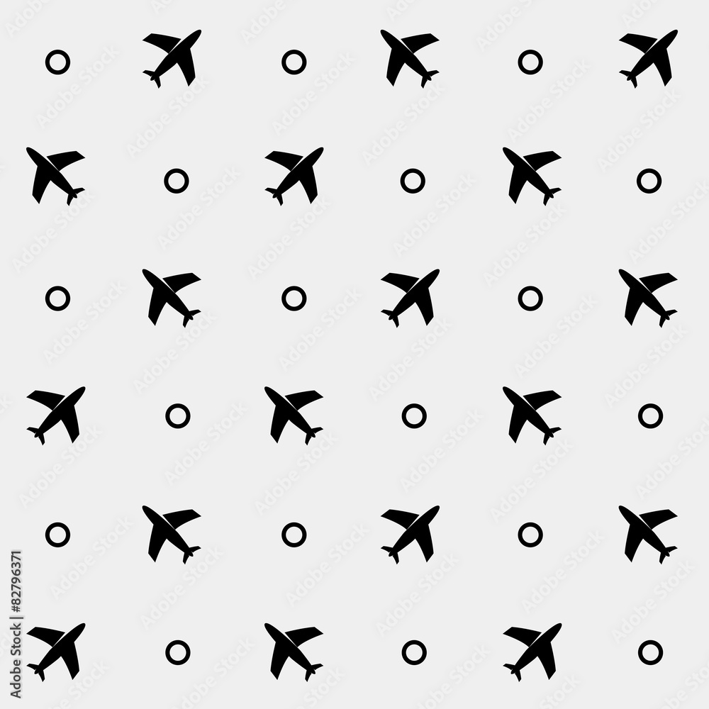 Naklejka premium minimalistic vector holiday pattern. planes