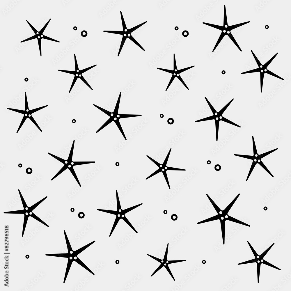 minimalistic vector holiday pattern, starfish minimalistic vector holiday pattern, starfish