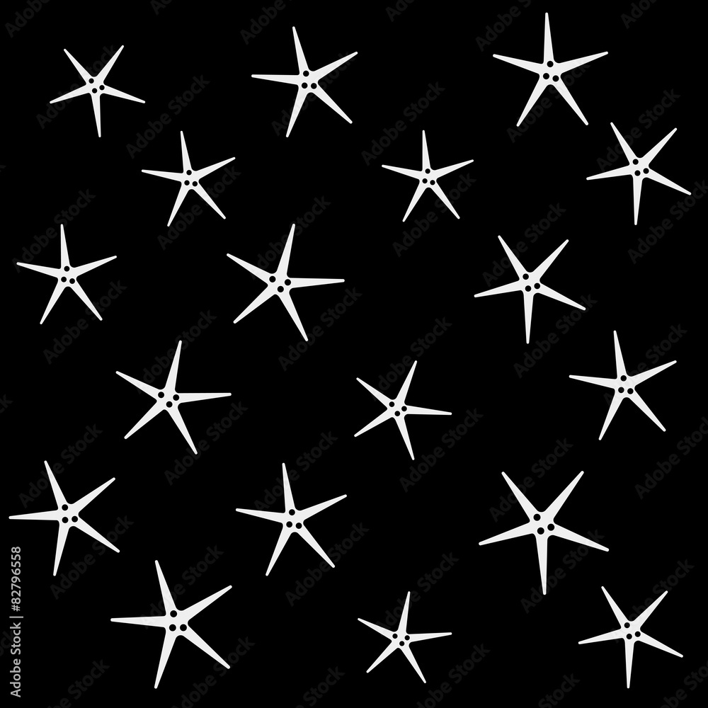 minimalistic vector holiday pattern, starfish minimalistic vector holiday pattern, starfish