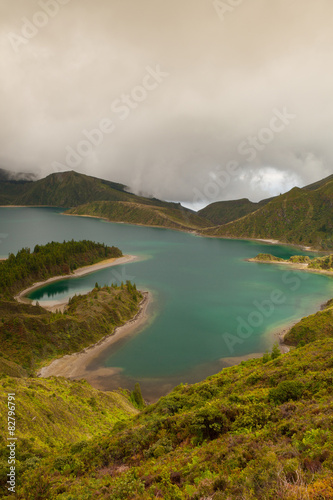Caldera Lago di Fogo - lake on Azores Islands