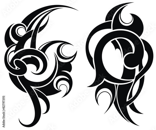 Maori styled tattoo pattern