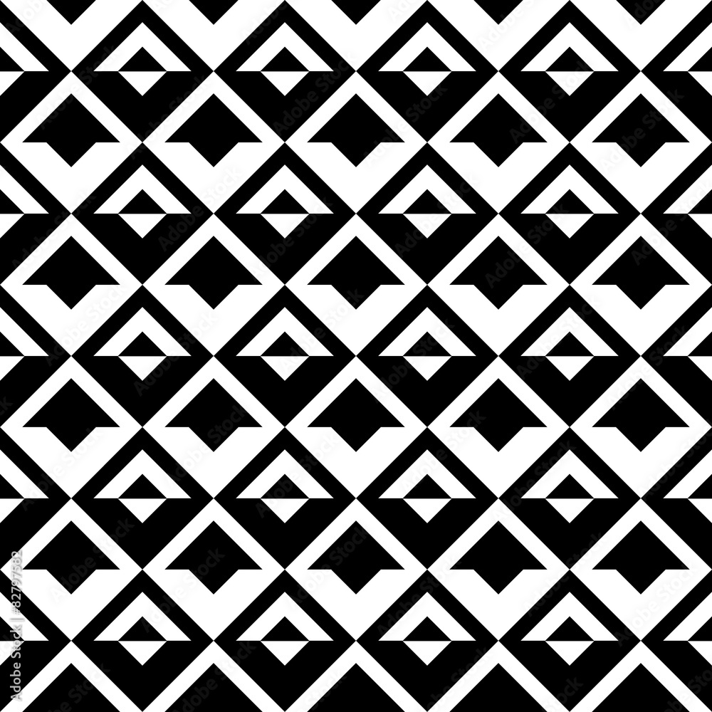 Seamless pattern black and white, vector
