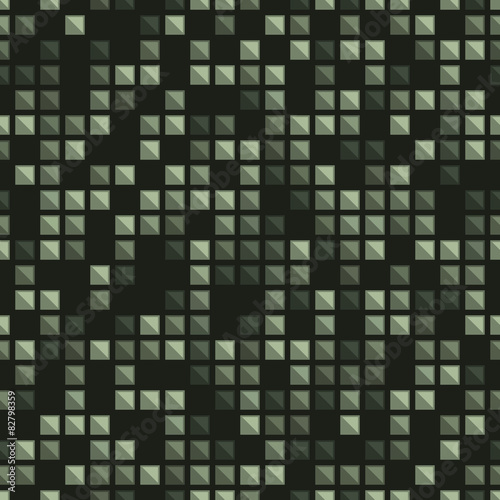 Light and dark green mosaic pattern on dark background