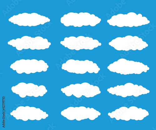 Vector illustration of clouds collection