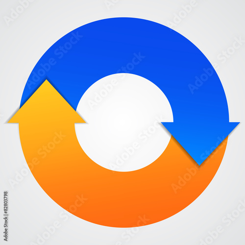 Vector Business Life Cycle Arrows Diagram
