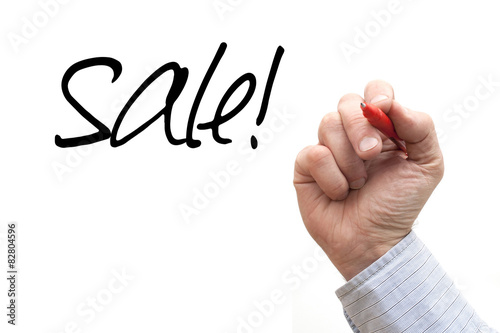 Hand Writing 'Sale'