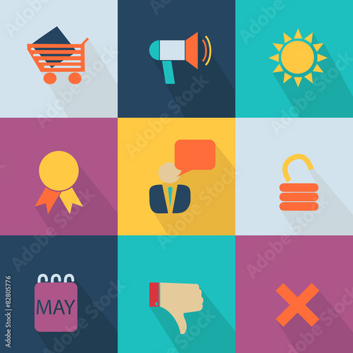 Business icon - style web 2.0 colorful