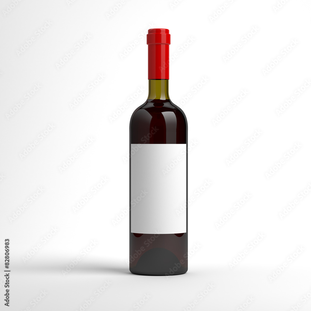 Wine bottle with blank label Wine bottle with blank label