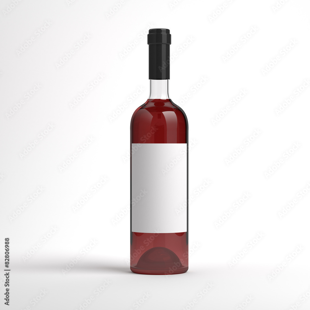 Wine bottle with blank label Wine bottle with blank label