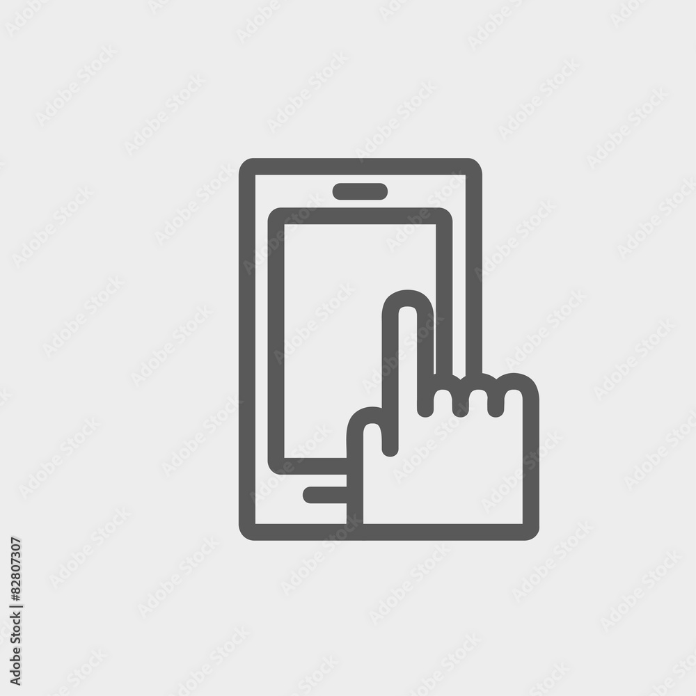 Mobile phone thin line icon Mobile phone thin line icon