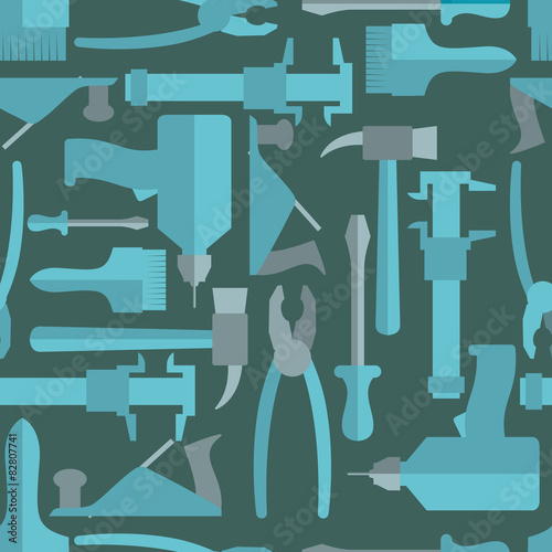  Seamless Construction Hand tools pattern. Vector illustration