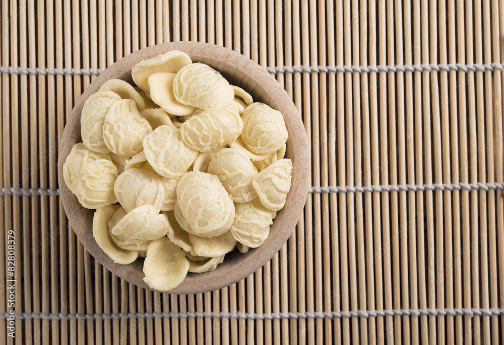 Fototapeta premium raw pasta called orecchiette
