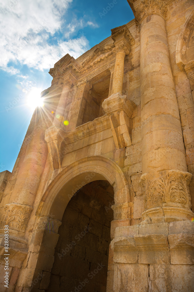 The Arch of Hadrian at Jersah in Jordan