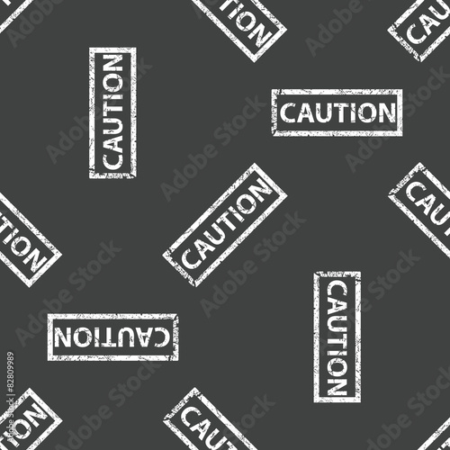 Rubber stamp CAUTION pattern
