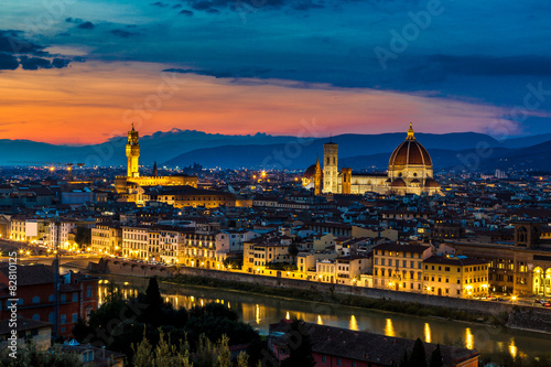 Panoramic sunset Florence