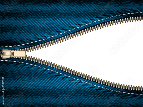 Denim jeans open zipper vector part of clothes