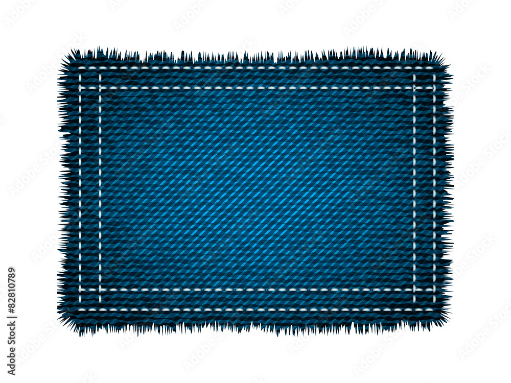 Denim jeans label isolated white, vector Denim jeans label isolated white, vector