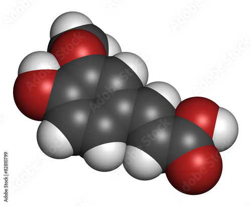 Hydroxycitric acid  (HCA, hydroxycitrate) molecule.  photo