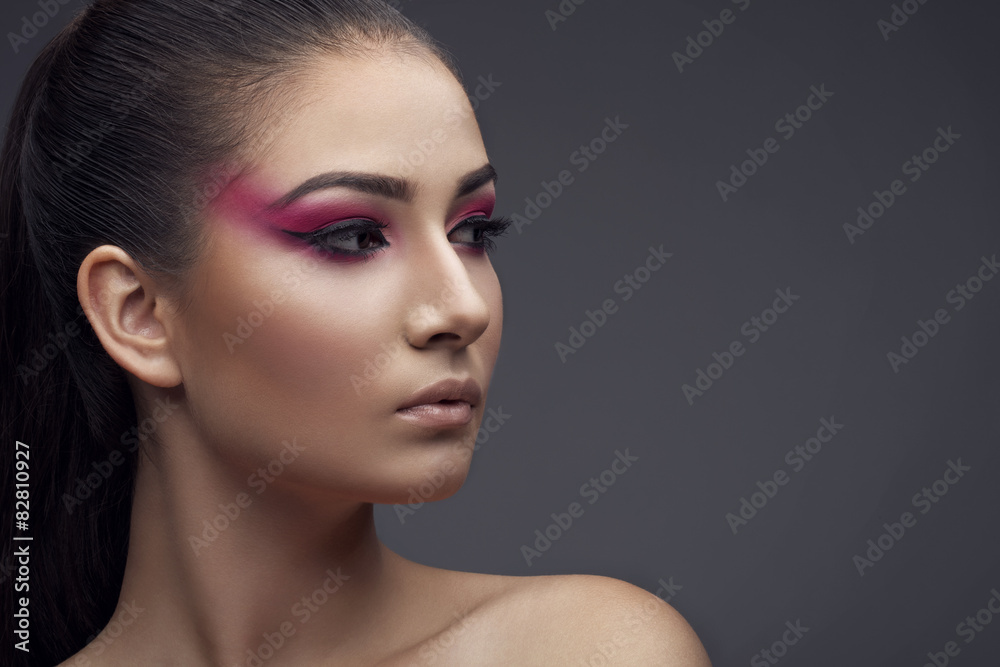 Fototapeta premium passionate girl with beautiful makeup