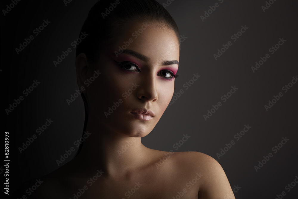 Fototapeta premium a young girl with delicious lips